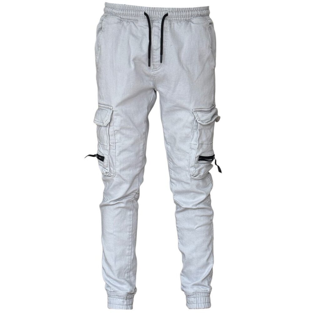 NEW YORKER FSBN MENS GRAY CARGO STRECHY CASUAL PANTS